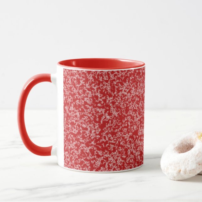 Rote Imitate Tasse aus Marmor (Mit Donut)