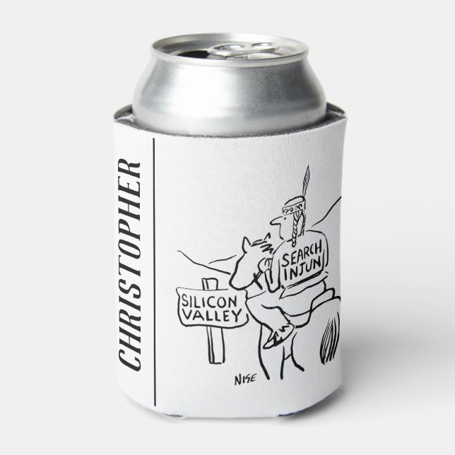 Rote Indianer am Horseback im Silicon Valley Dosenkühler (Kanne Vorderseite)