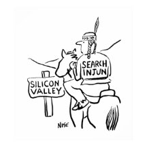 Rote Indianer am Horseback im Silicon Valley