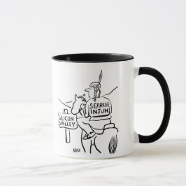 Rote Indianer am Horseback im Silicon Valley Tasse