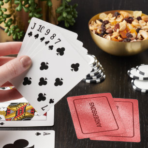 Rote irisierende schimmernde Textur Spielkarten