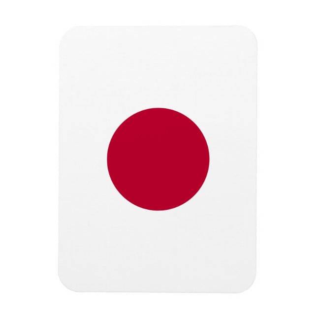 Rote Japan-Sonne Magnet (Vertikal)