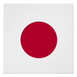Rote Japan-Sonne Poster