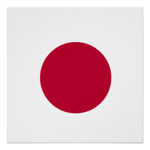 Rote Japan-Sonne Poster
