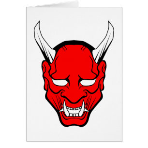 Rote japanische Hannya-Maske