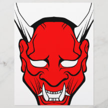 Rote japanische Hannya-Maske