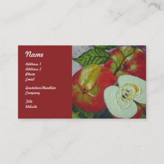 Rote Johnagold Apfel-Frucht-Visitenkarten Visitenkarte
