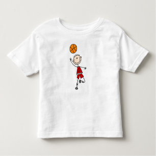 Rote Jungen-Basketball-Spieler-T - Shirts und