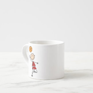 Rote Jungen-Basketball-Spieler-T - Shirts und Espressotasse