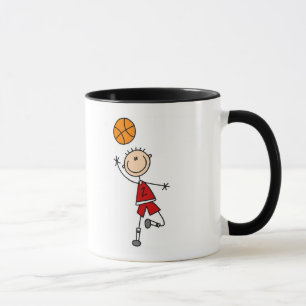 Rote Jungen-Basketball-T - Shirts und Geschenke Tasse