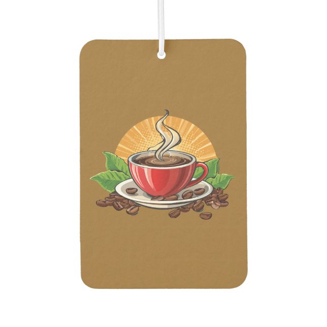 Rote Kaffeetasse Autolufterfrischer (Vorderseite)