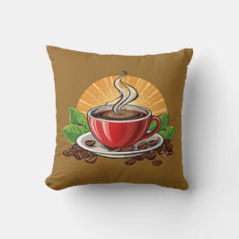 Rote Kaffeetasse Kissen