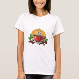 Rote Kaffeetasse T-Shirt