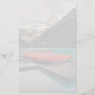 Rote Kanus am Lake Louise Briefpapier