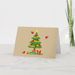 Rote Kardinal - Christmas Merrier verbringt zusamm Karte