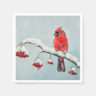 Rote Kardinal-Papier-Serviette Serviette
