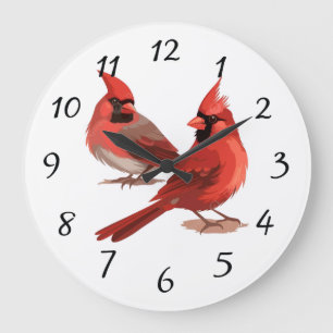 rote Kardinal-Wanduhr Große Wanduhr
