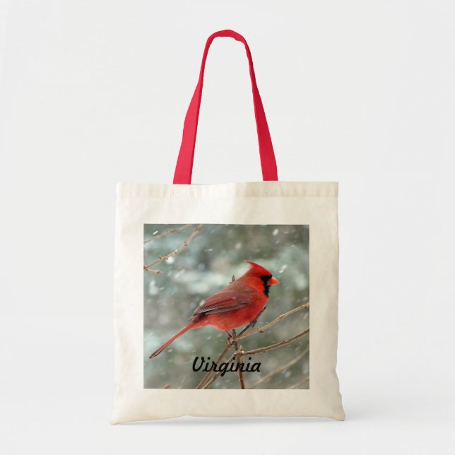 Rote Kardinals-Vogel-Tasche Tragetasche (Vorne)