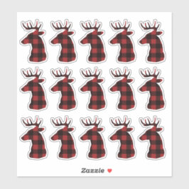 Rote Karierte Aufkleber für 15-Pack-Decal-Aufklebe