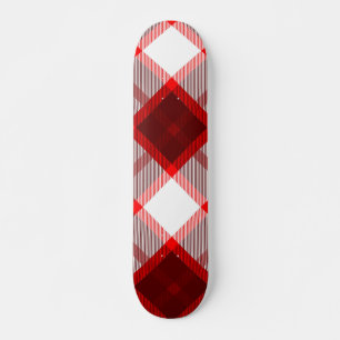 Rote Karierte Grafik Skateboard