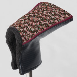 Rote, karierte Quadrate, die dem seltsamen Mosaik  Golf Headcover