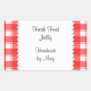 Rote Karos Weiße, kundenspezifische Aufkleber