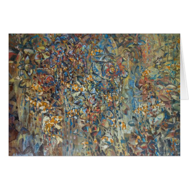 Rote Karpfen und Lotos Karte (Vorderseite (Horizontal))