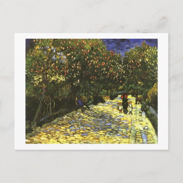 Rote Kastanien im Arles Park, Van Gogh Fine Art Postkarte (Vorderseite)