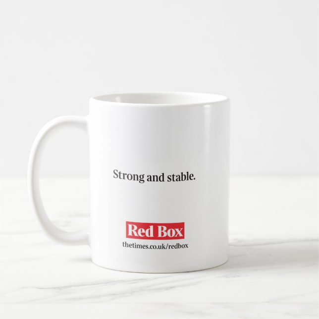 Rote Kasten-Tasse - stark und stabil Kaffeetasse (Links)