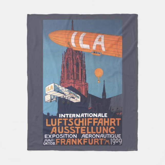 Rote Kathedrale - 1. Luftfahrtausstellung Fleecedecke (Vorderseite)