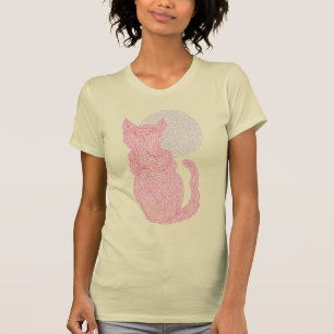 Rote Katze und das MondT-Shirt T-Shirt