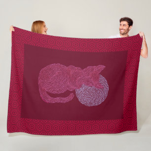 Rote Katze Z und das Fleecedecke