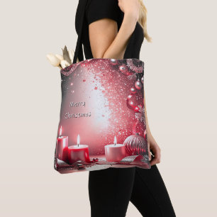 Rote Kerzen Dekorative Weihnachts-Feiertags-Tasche