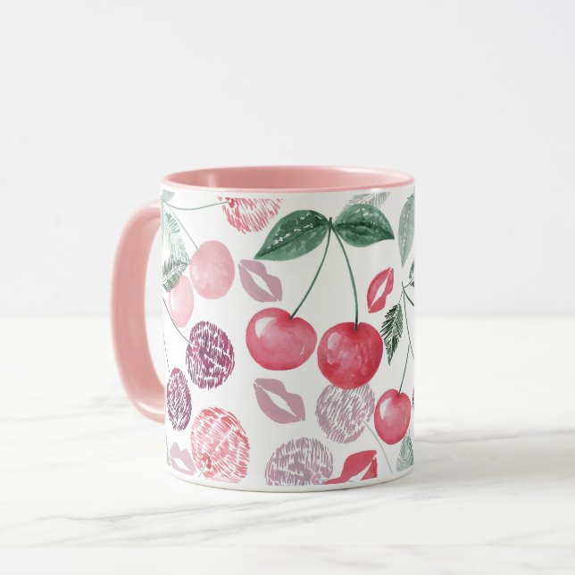 Rote Kirschbeere Tasse (Vorderseite Links)