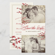 Rote Kirsche Blüten Asiatische Zen-Sakura-Blume Fo