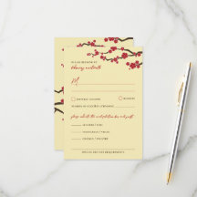 Rote Kirsche Blüten Sakura Blume Asiatische Hochze