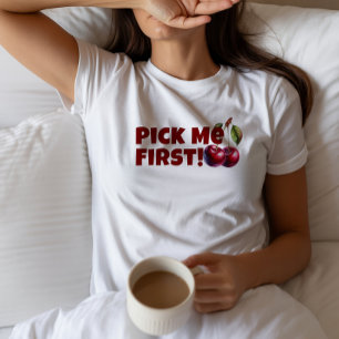 Rote Kirsche Slogan Mutter Tag T-Shirt