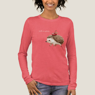 Rote Kirsche Süßer Igel Tri-Blend Shirt