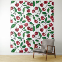 Rote Kirschen auf Weiß