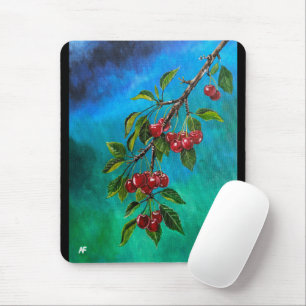 Rote Kirschen bei der Morgendämmerung im Sommer Ge Mousepad