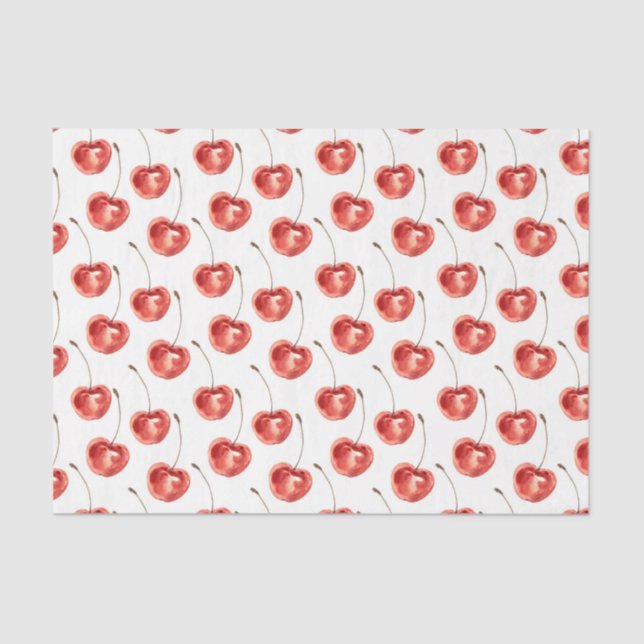 Rote Kirschen (Design 18 Red Series) Seidenpapier (Vorderseite)