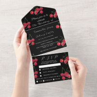 Rote Kirschen Frucht Elegante Rustikale Hochzeit S