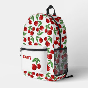 Rote Kirschen Frucht Überall Personalisiert Bedruckter Rucksack