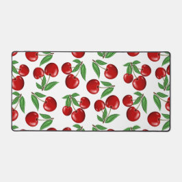 Rote Kirschen Grafik über das gesamte Muster Schreibtischunterlage