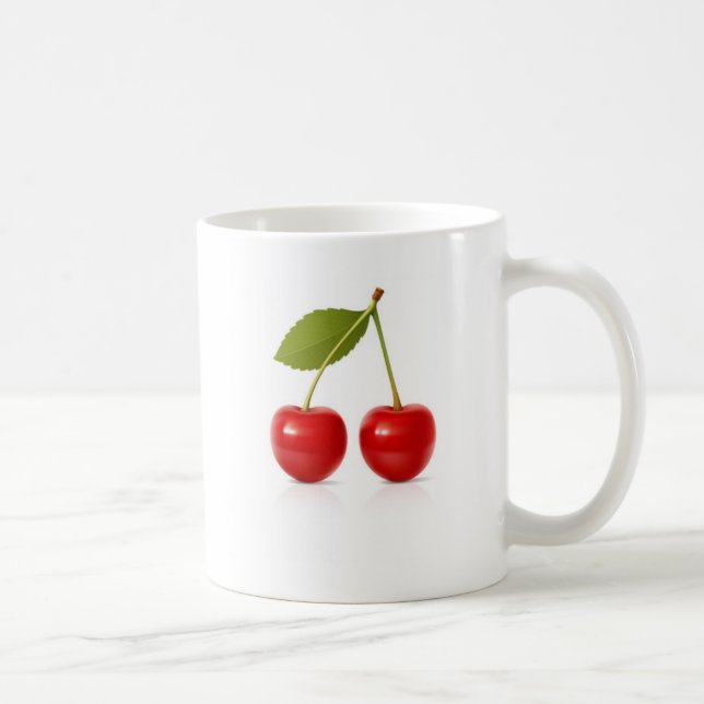 Rote Kirschen Kaffeetasse (Rechts)