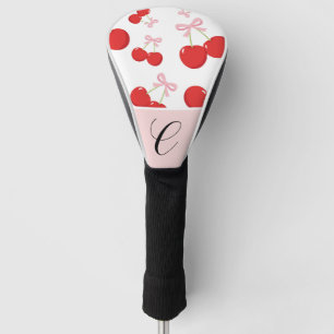 Rote Kirschen mit rosa Schleife Coquette Cottage C Golf Headcover