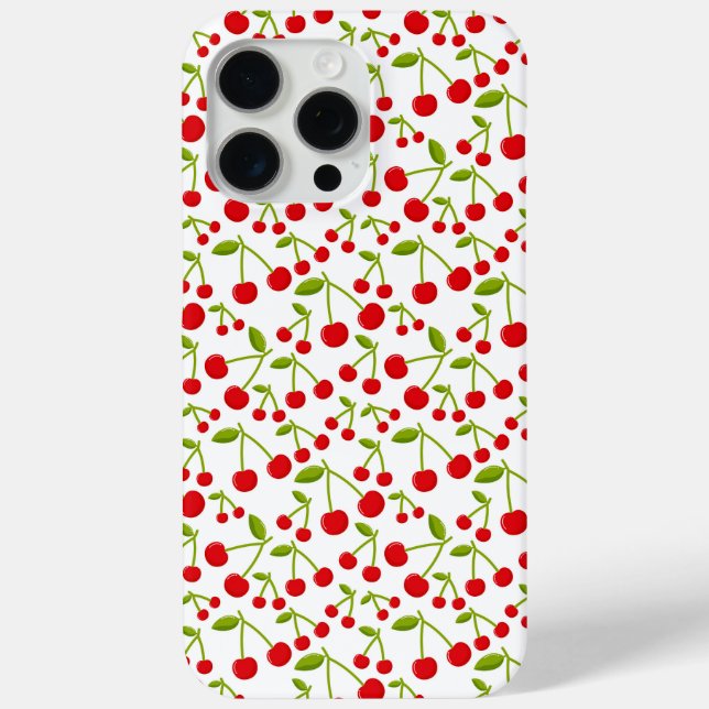 Rote Kirschen Muster Kirsche Case-Mate iPhone Hülle (Rückseite)