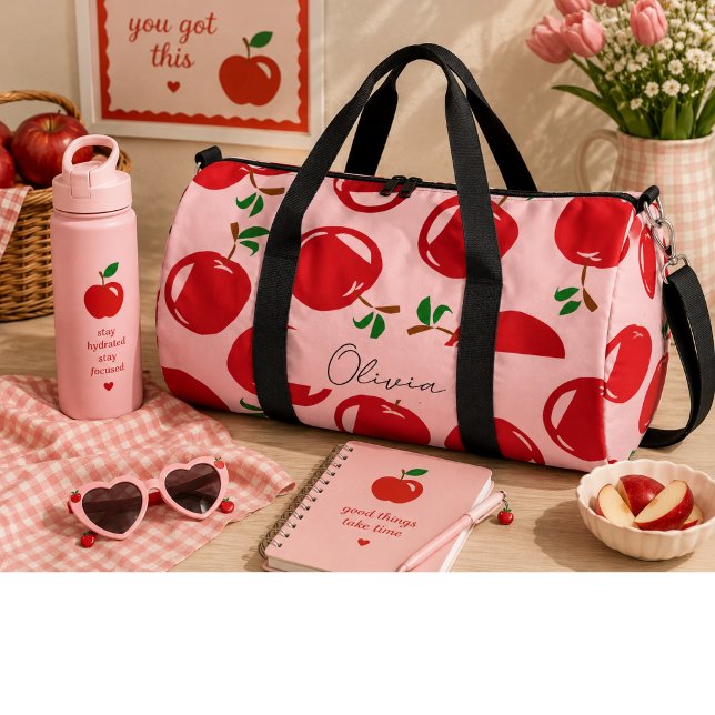 Rote Kirschen, süß Duffle Bag (Von Creator hochgeladen)