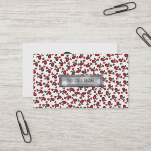 Rote Kirschen Weiß (Jede Farbe) Fruchtige Personal Visitenkarte