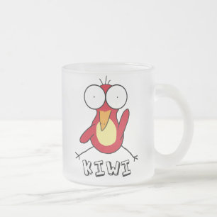 Rote Kiwi-mattierte Tasse
